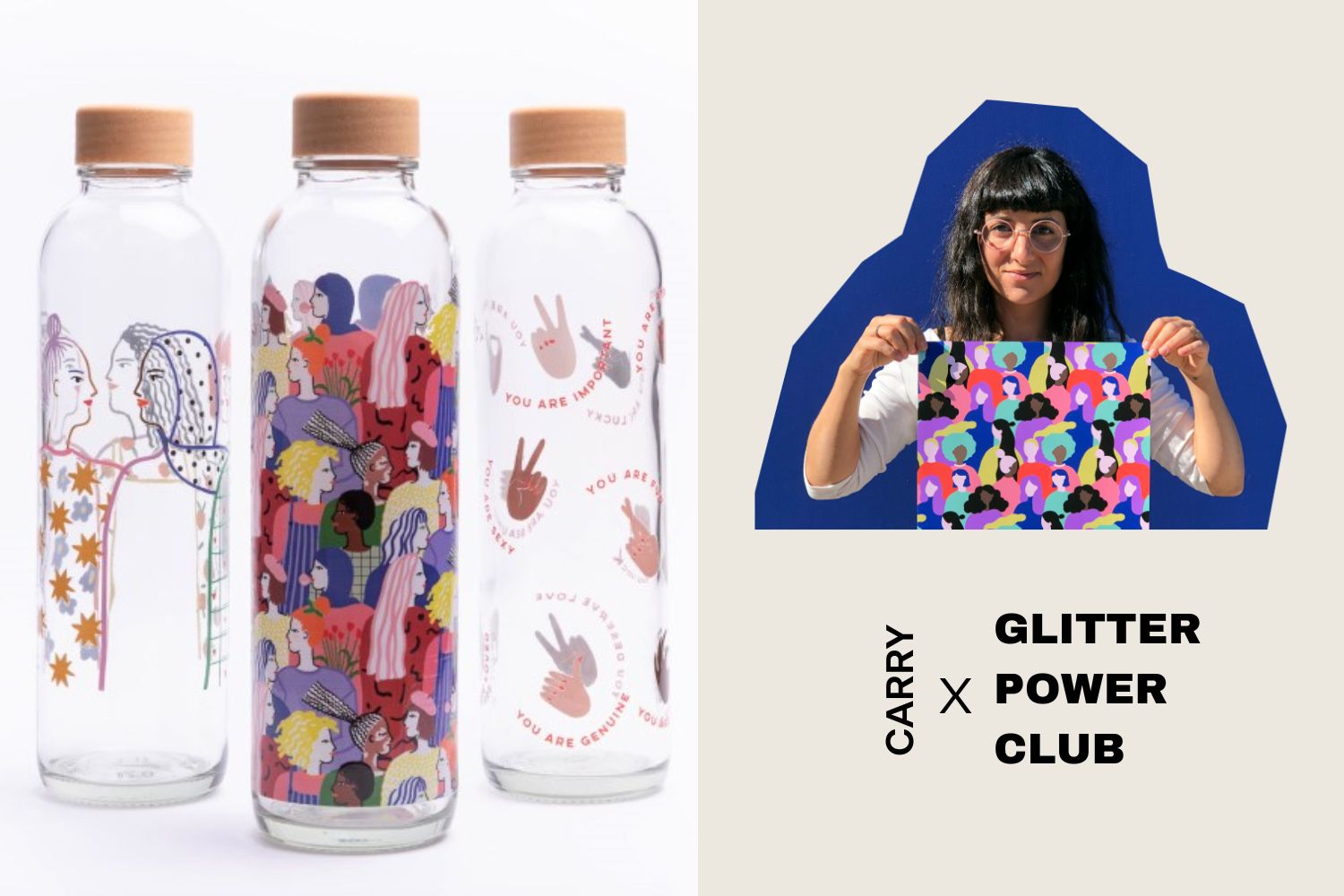 Carrybottles_Trinkflaschen_Kooperation_GlitterPowerClub