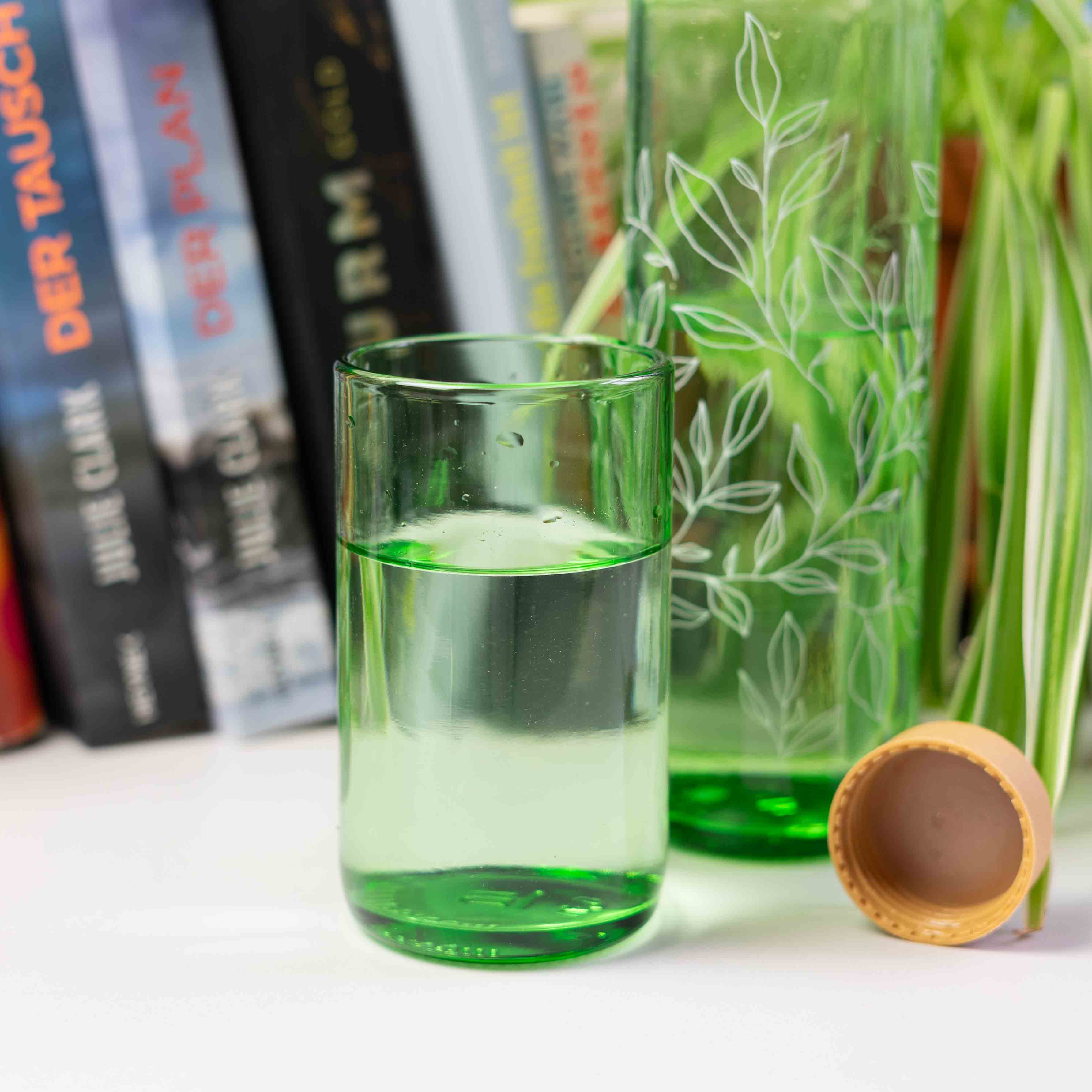 GREEN CARRY GLASS 300 ml Trinkglas 4er Set - RECYCLING