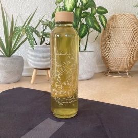 INSPIREZ ET EXPIREZ une bouteille en verre de 0,7 L