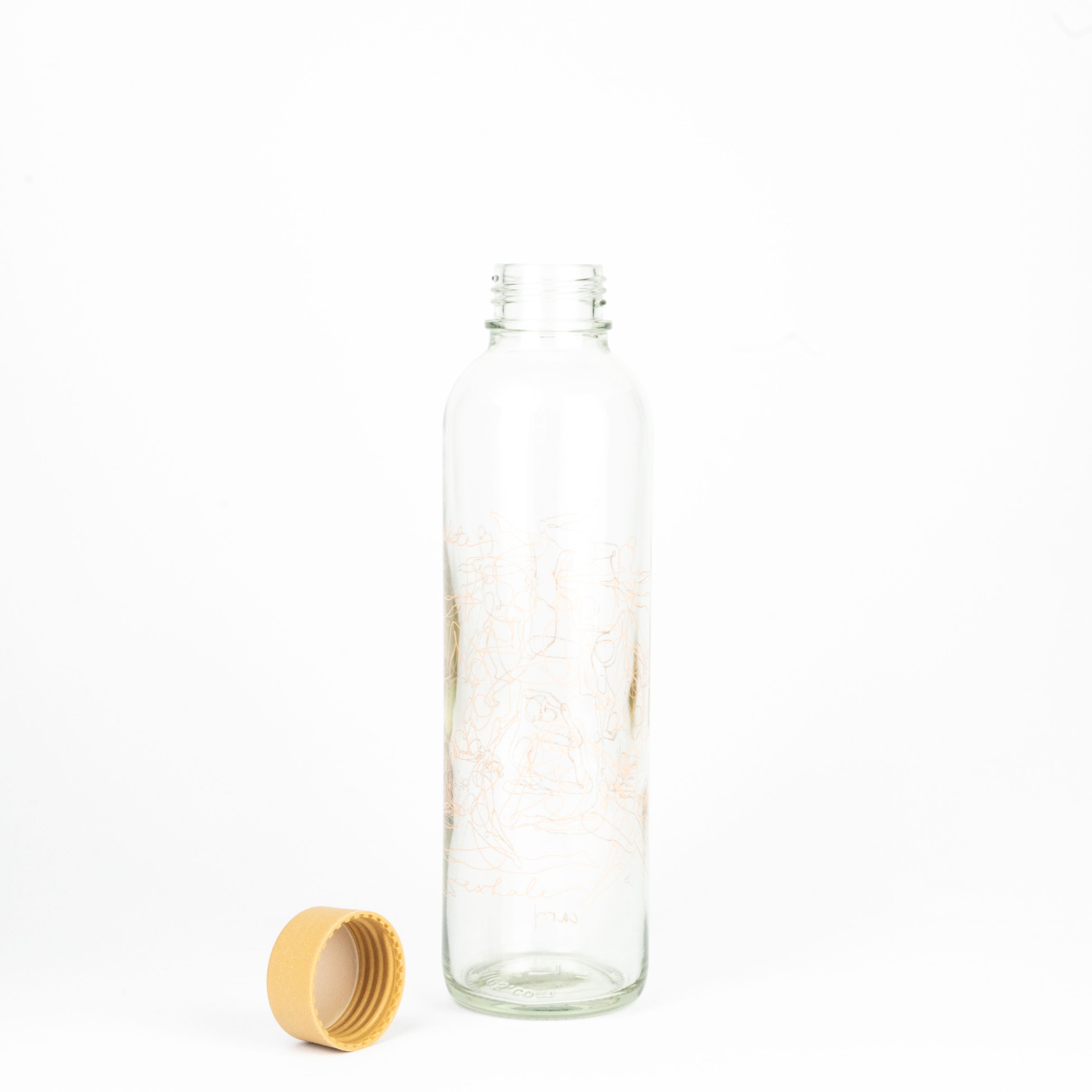 INSPIREZ ET EXPIREZ une bouteille en verre de 0,7 L
