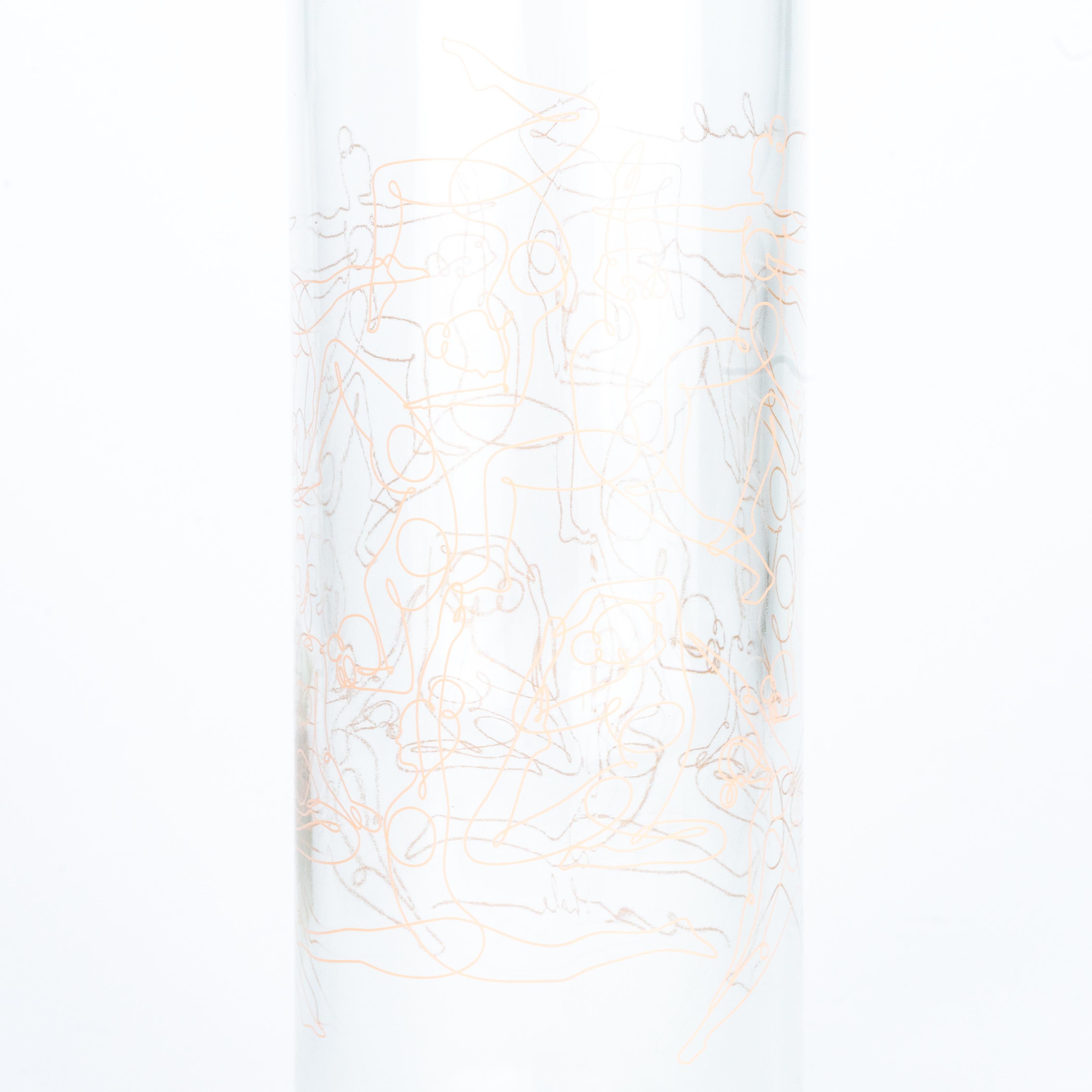 INSPIREZ ET EXPIREZ une bouteille en verre de 0,7 L