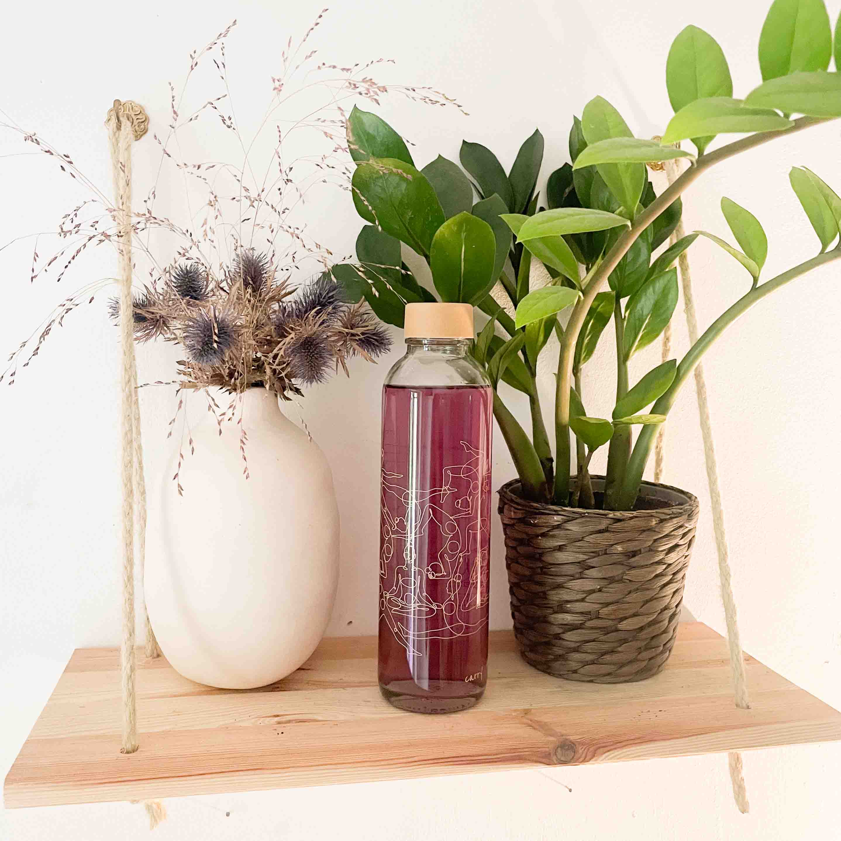 INSPIREZ ET EXPIREZ une bouteille en verre de 0,7 L