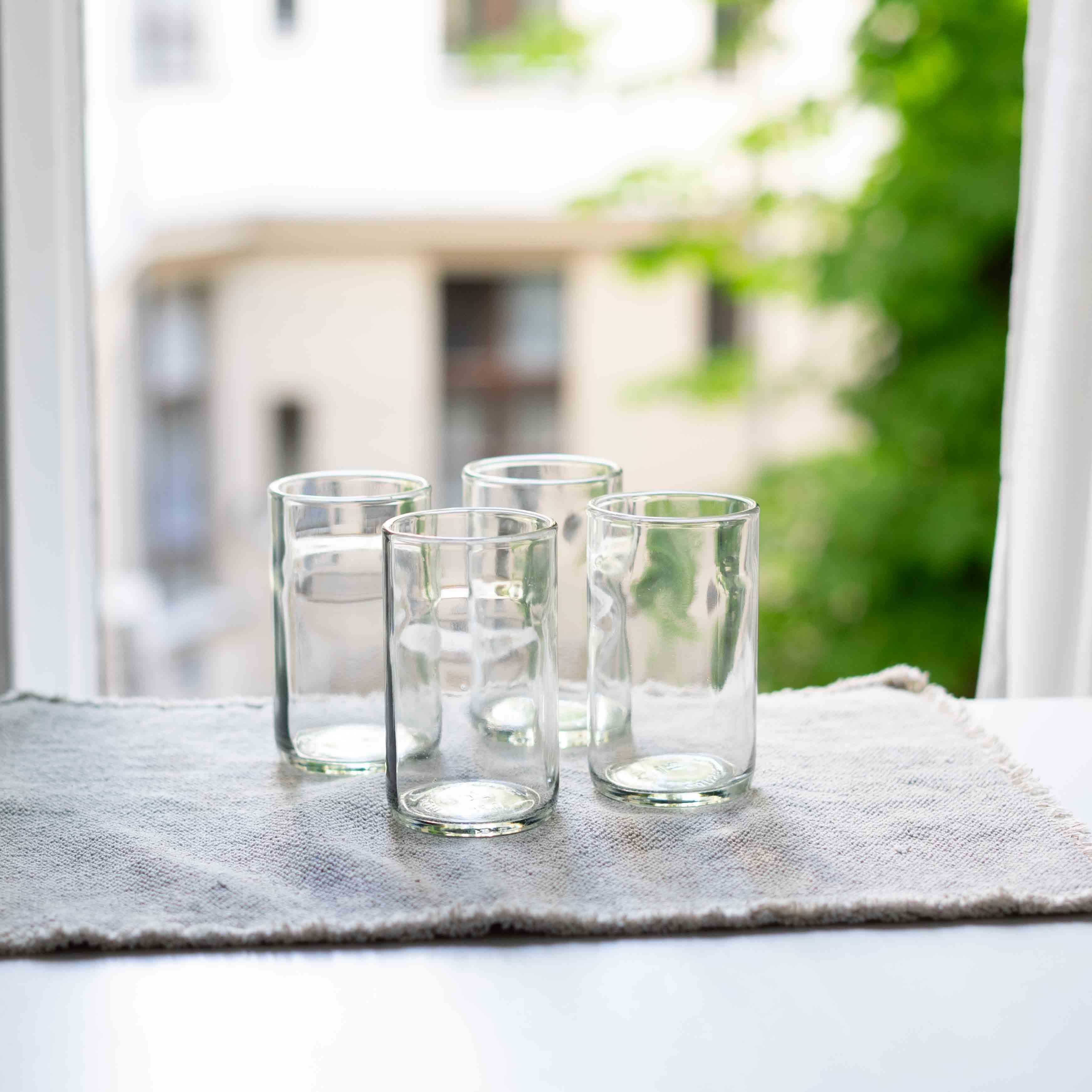 CARRY GLASS 300 ml Trinkglas 4er Set - UPCYCLING