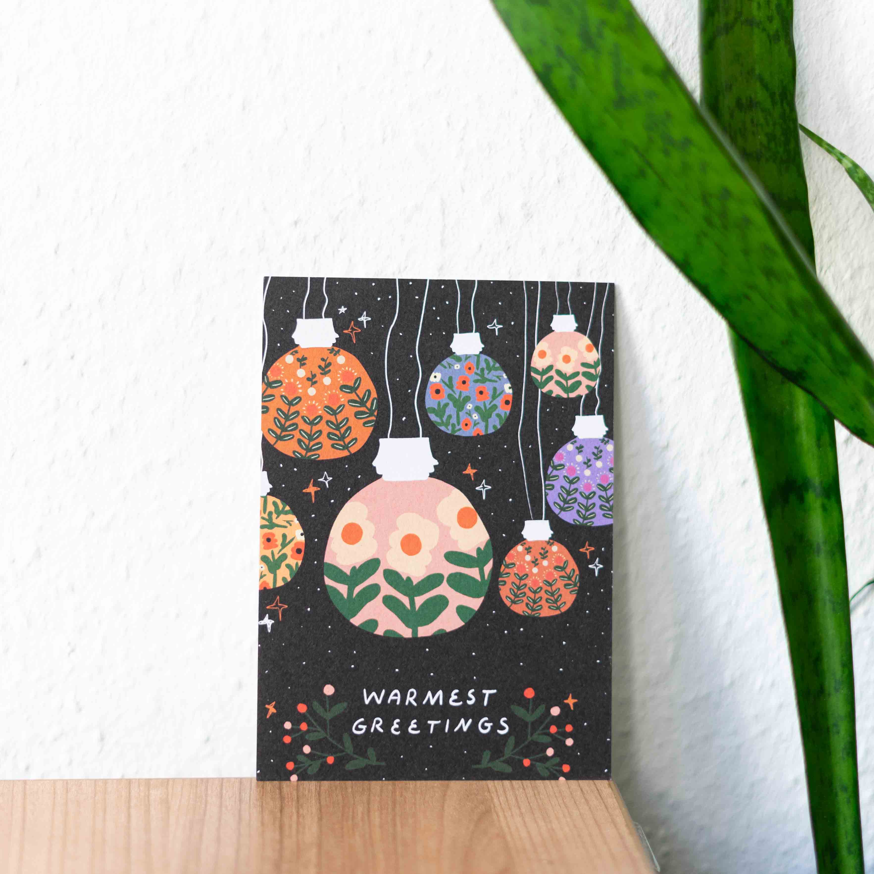 Warm greetings A6 Postkarte