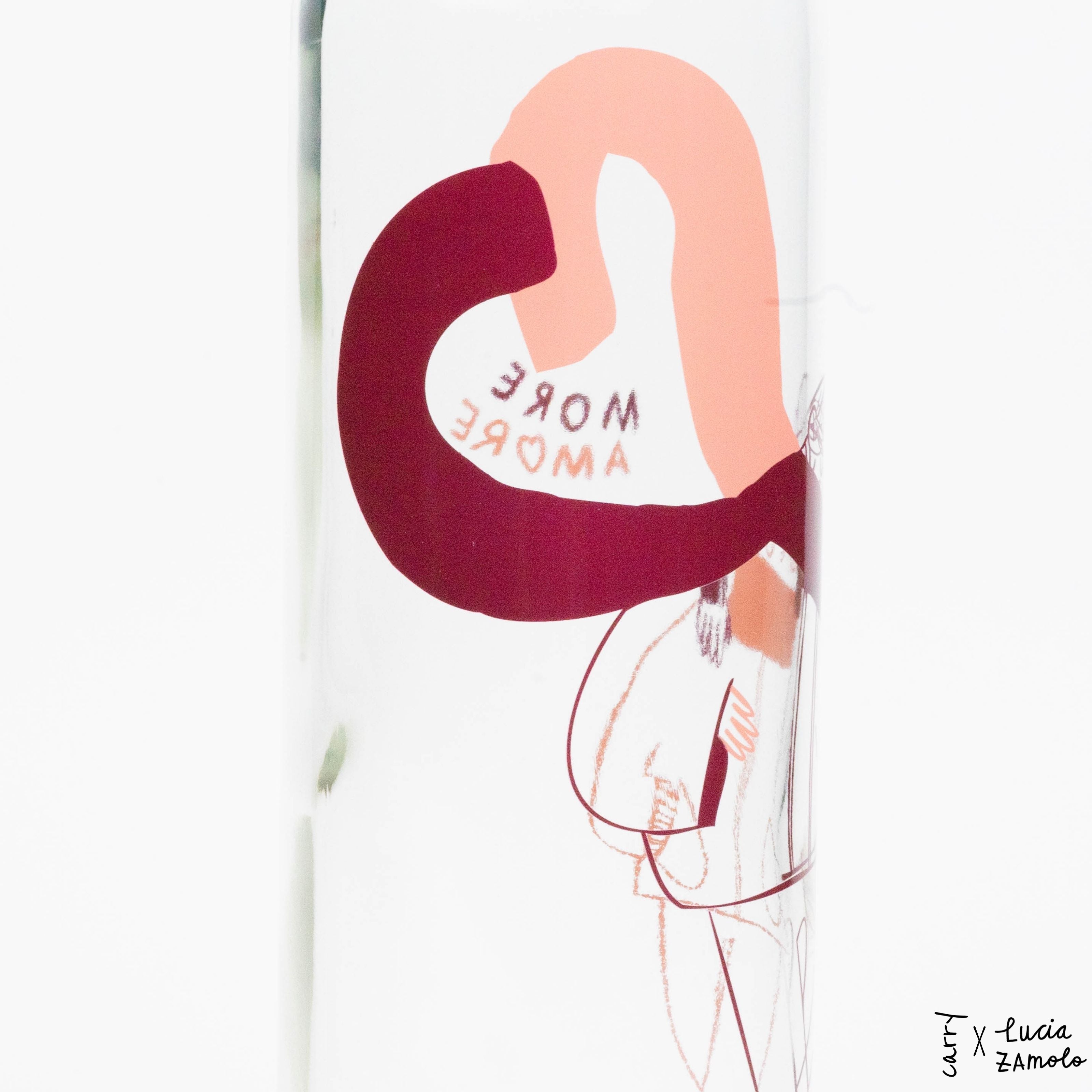 MORE AMORE ROUGE Bouteille en verre de 0,7 l