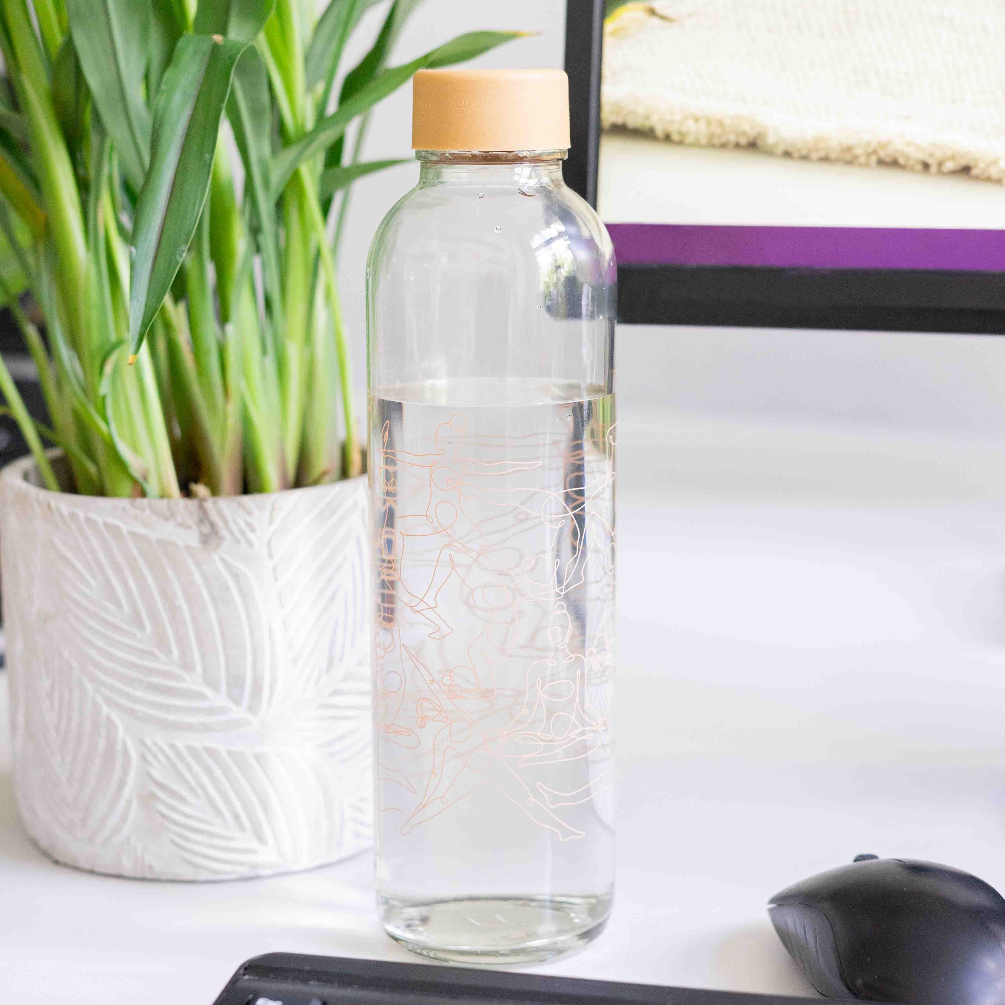INSPIREZ ET EXPIREZ une bouteille en verre de 0,7 L