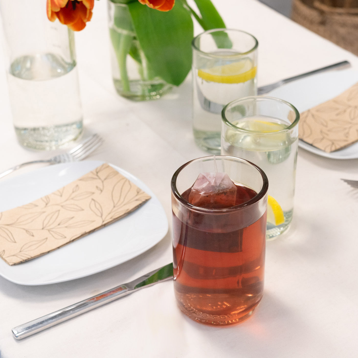 CARRY GLASS 400 ml Trinkglas 4er Set - UPCYCLING