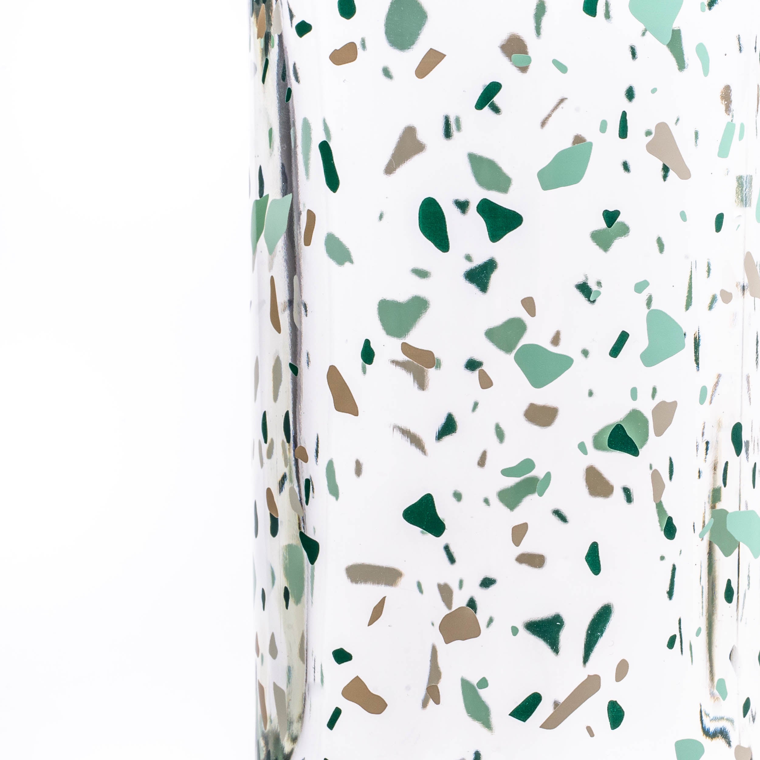 Terrazzo CARRY Glasflasche 1L mit schlichtem freudigen Design, ideal für Zuhause und als Karaffe