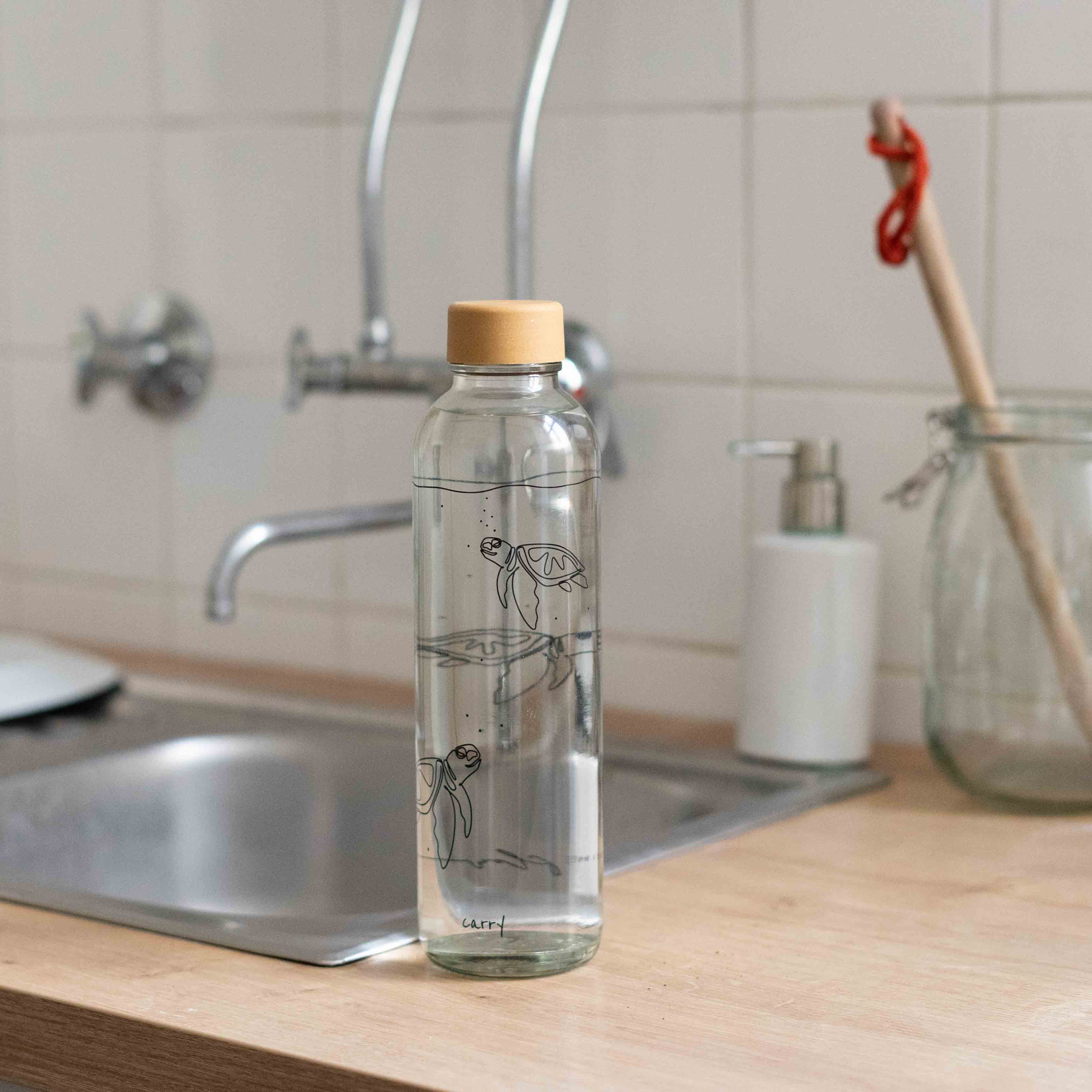 GO WITH THE FLOW  0,7 l Glasflasche