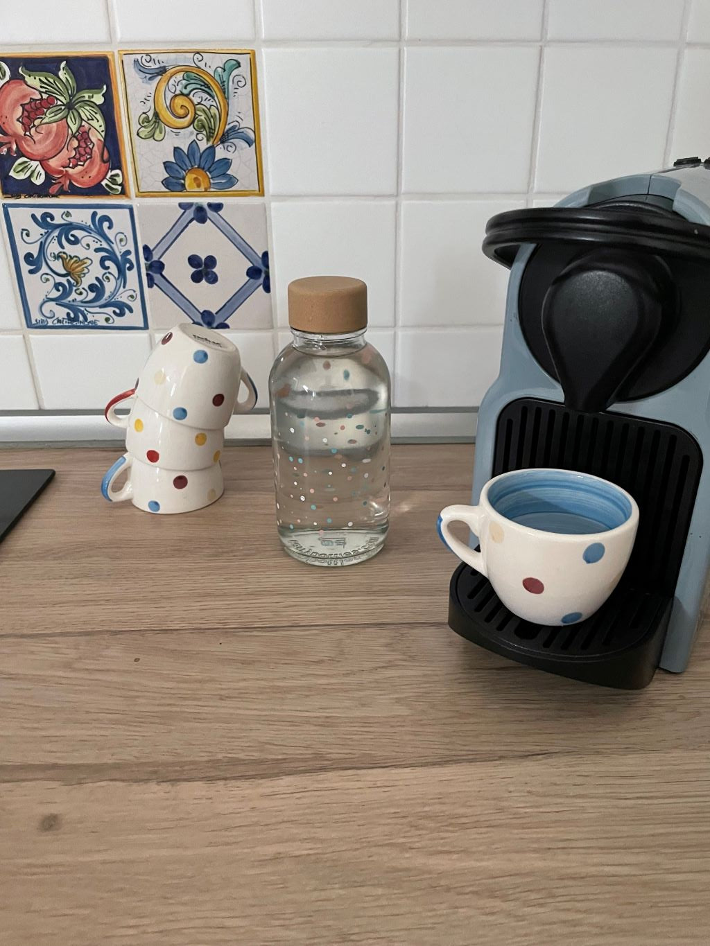 Kleine 400ml Trinkflasche aus Glas zum Kaffee – nachhaltiger Begleiter für unterwegs