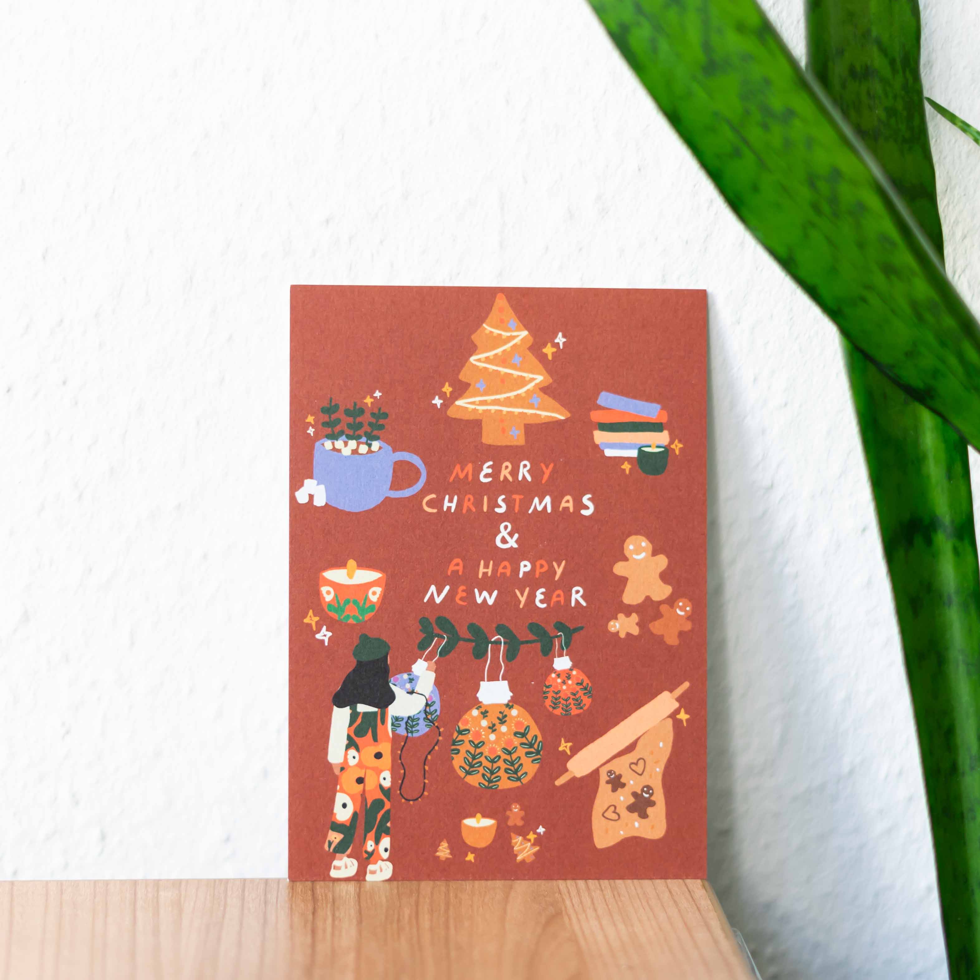 Merry Christmas A6 postcard