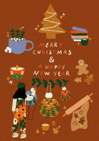 Merry Christmas A6 postcard