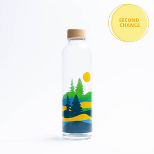 Second Chance für reduzierte B-Ware Forest Sunset Glasflasche mit Farbfehler 