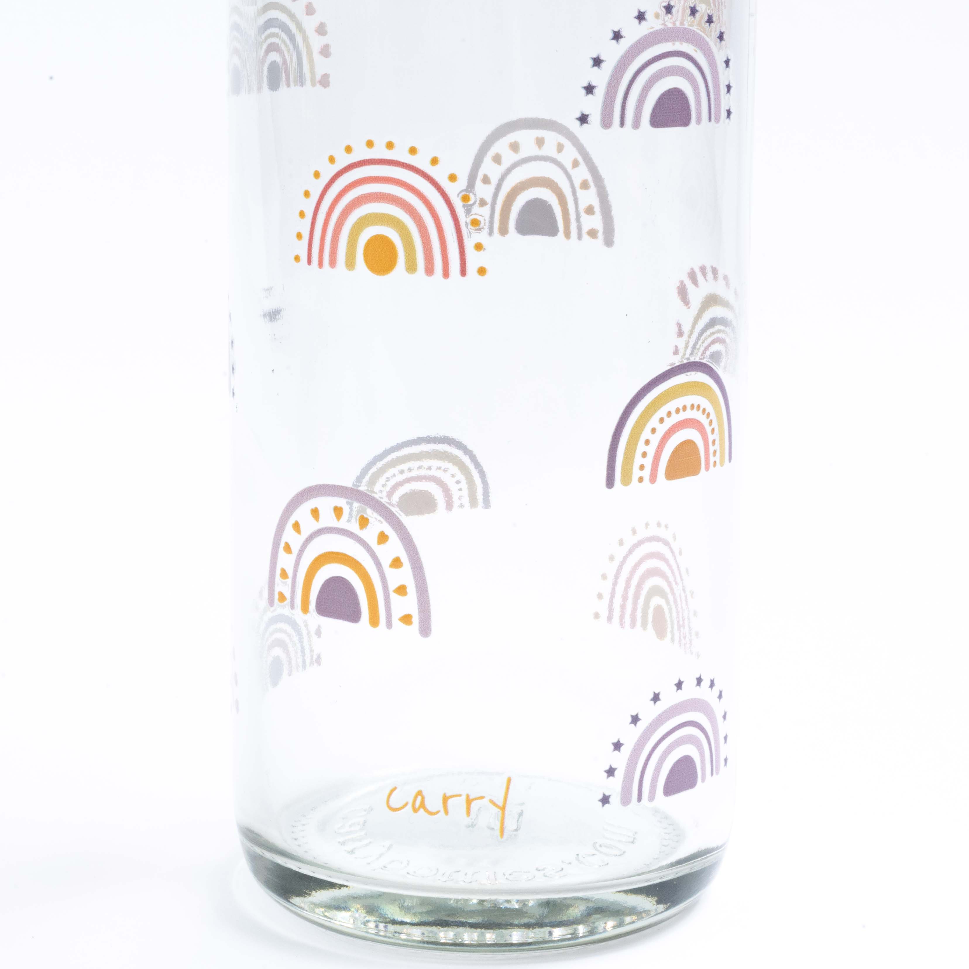 BOHO RAINBOW 0.7L glas drinking bottle