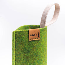 Load image into Gallery viewer, CARRY Schutzhülle in Limetten-grün aus einem Filz aus recyceltem PET